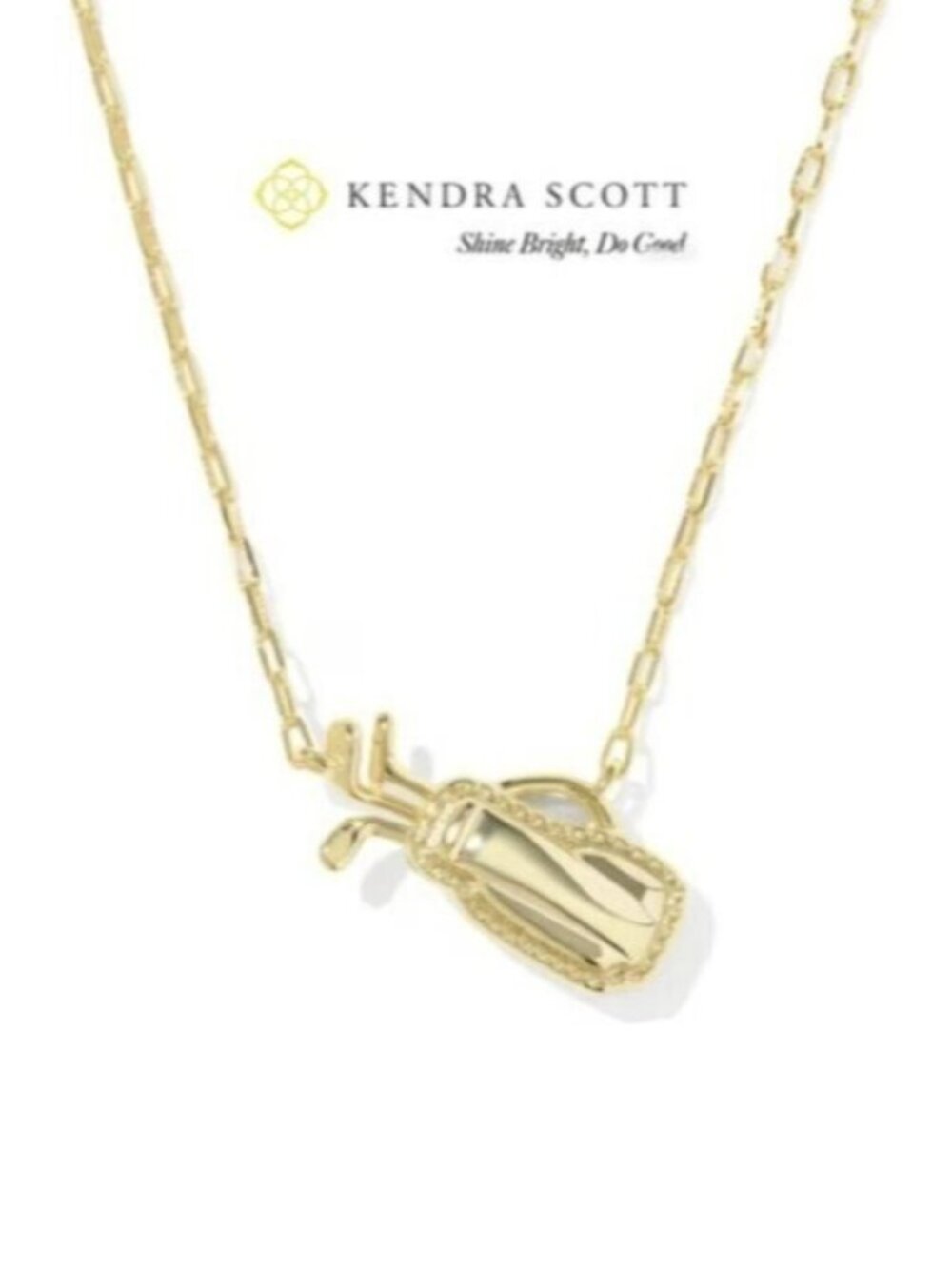 Kendra Scott Golf Gold Short Pendant Necklace - Picture 3 of 3